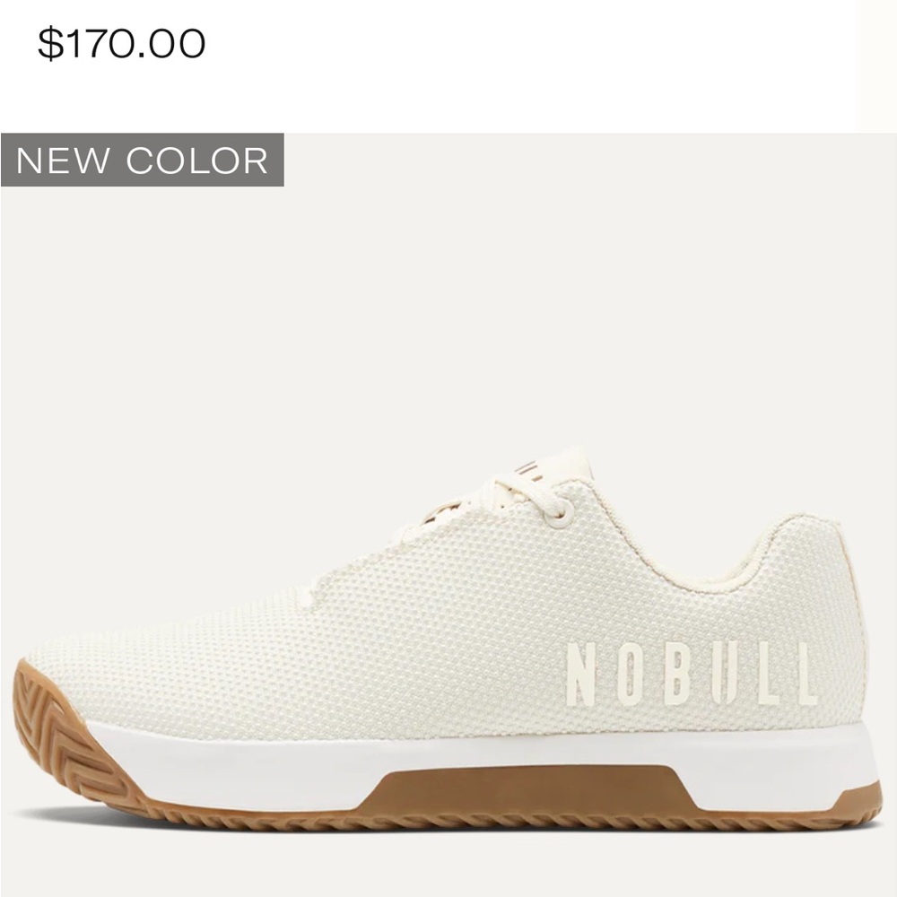 NOBULL Off-White Trainers with Tan Sole